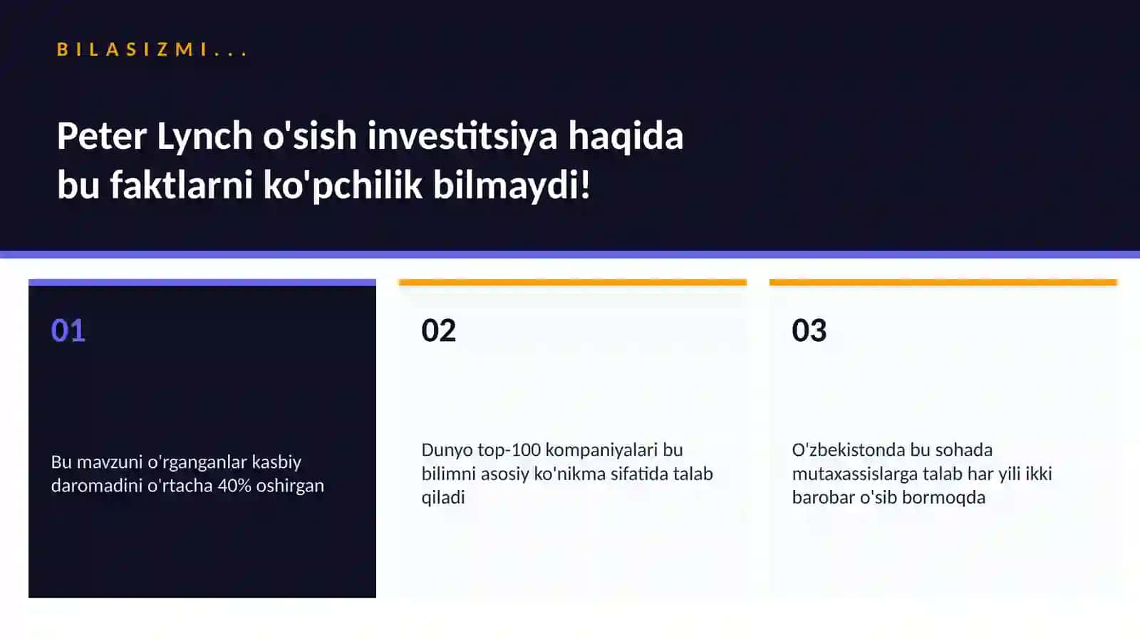 Peter Lynch o'sish investitsiya 2
