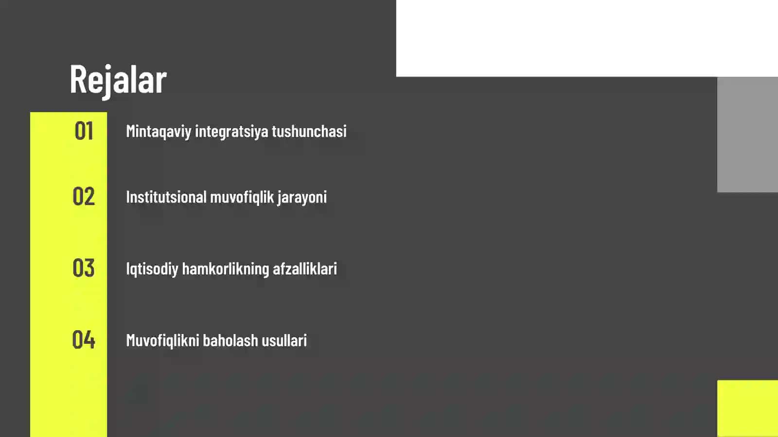 Mintaqaviy iqtisodiy integratsiyada institutsianal muvofiqlik masalalari 2