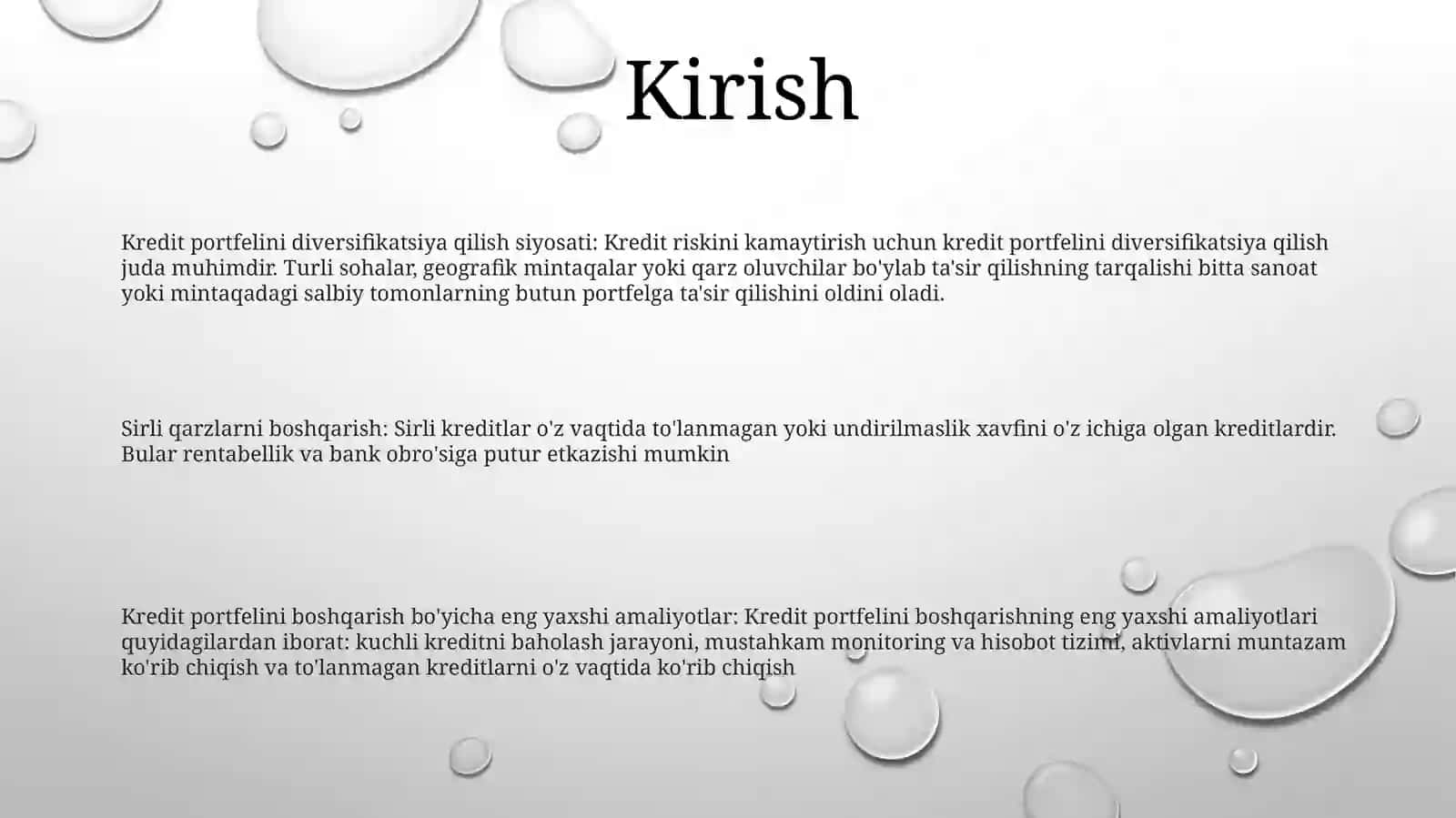 Kredit Portfelining Diversifikatsiya Qilish Va Muamoli Ssudalarni Boshqarish 2