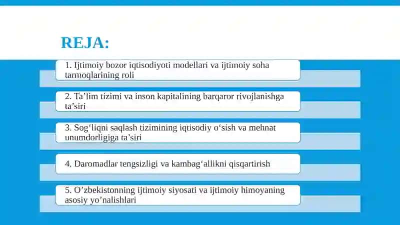 Ijtimoiy sohatarmoqlarining barqaror iqtisodiy rivojlanish g‘oyasi 2