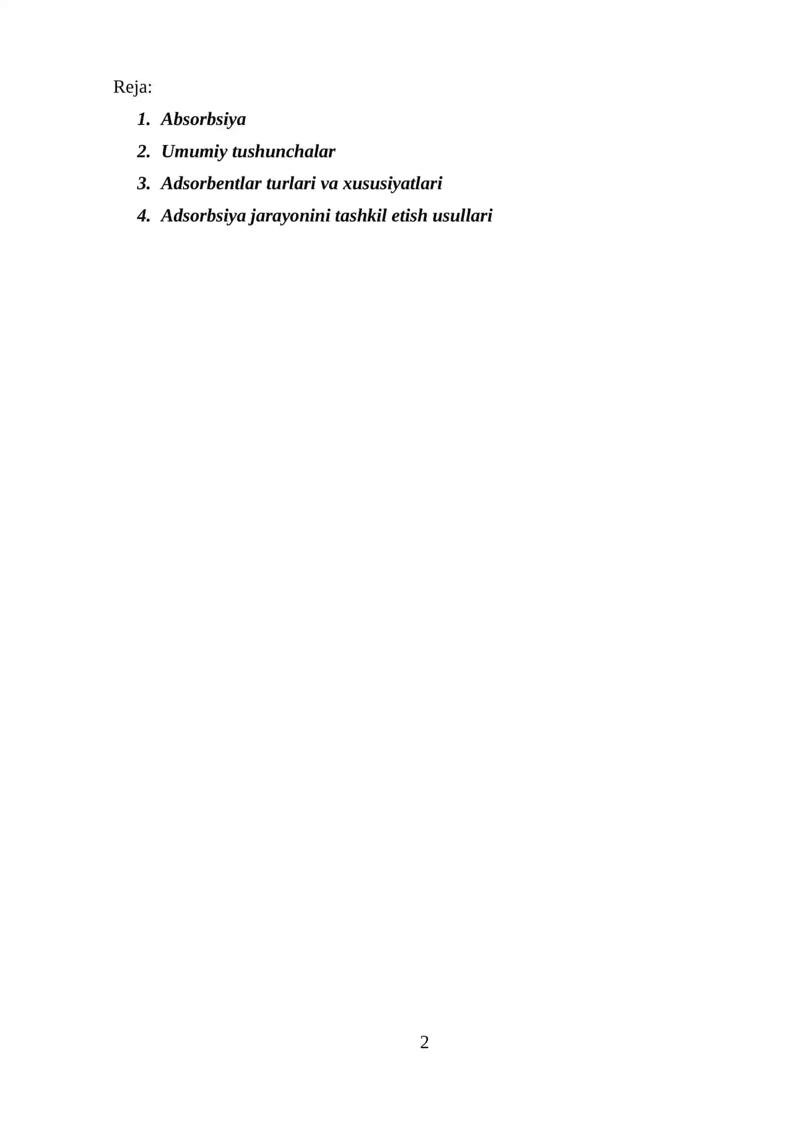 Kimyo yoʼnalishi Referat 2
