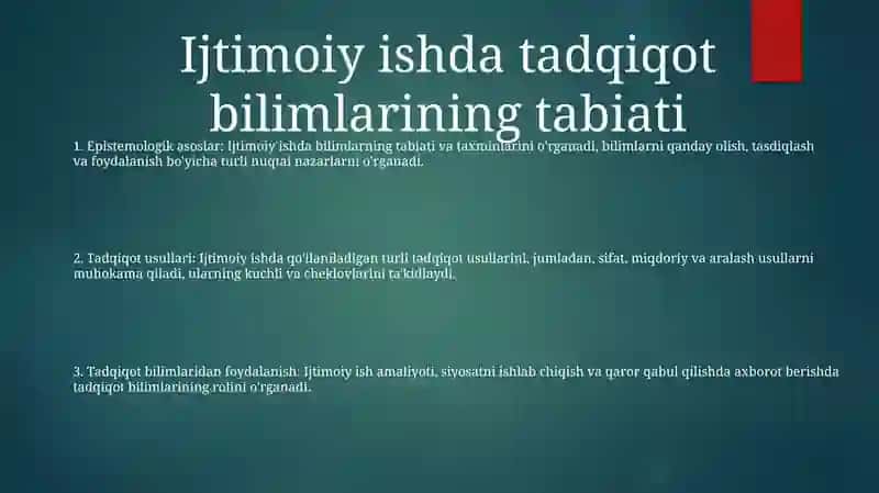 Ижтиомоий Ишдаги Тадқиқот Билишлар Структураси, Ундаги Амалий Ишнинг Тутган Урни 2