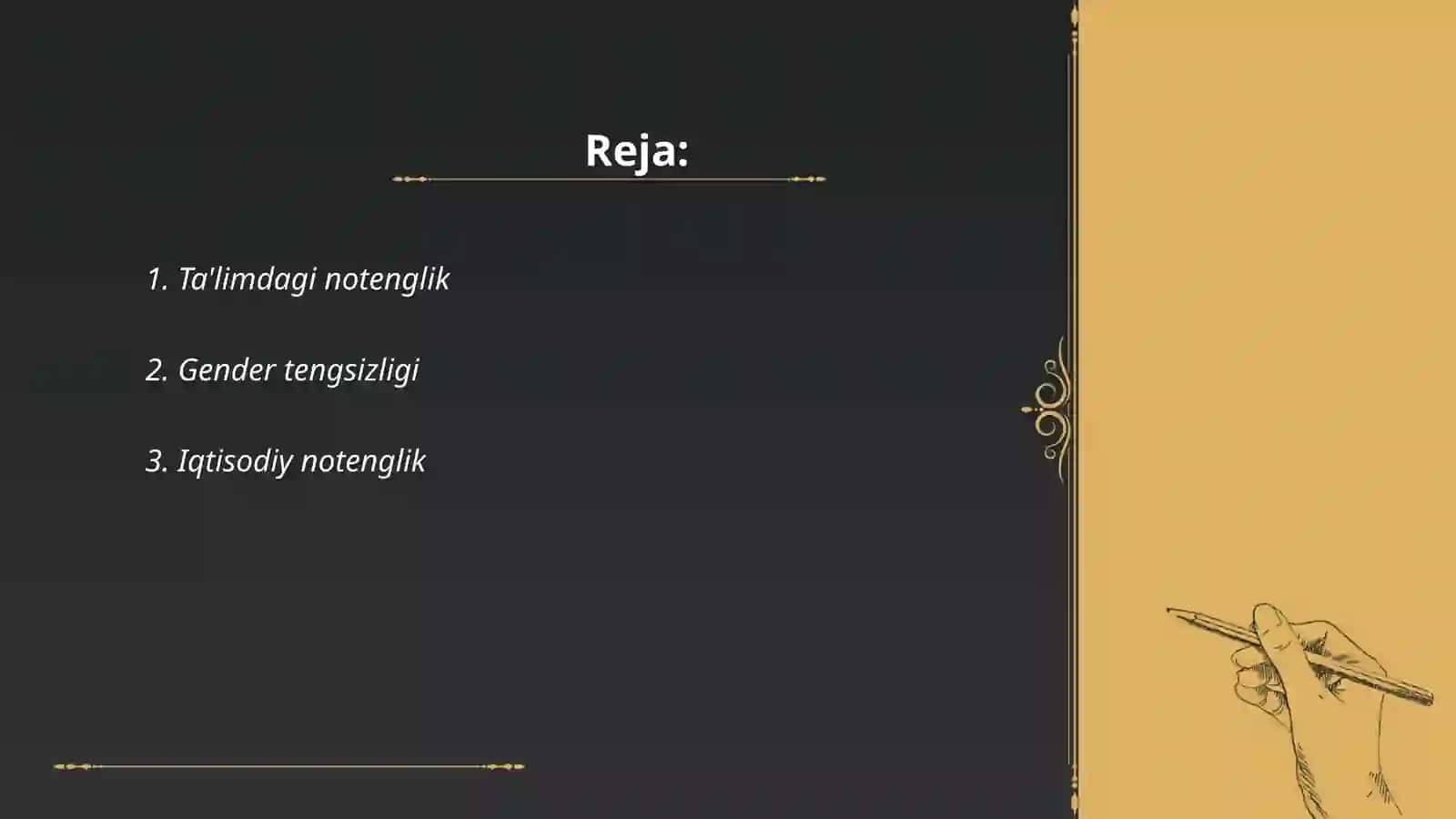 Ta'limdagi notenglik 2