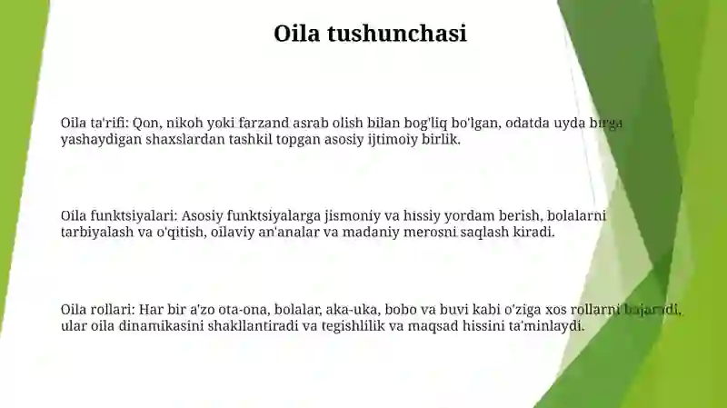 Oila Va Uning Funksiyalari 2