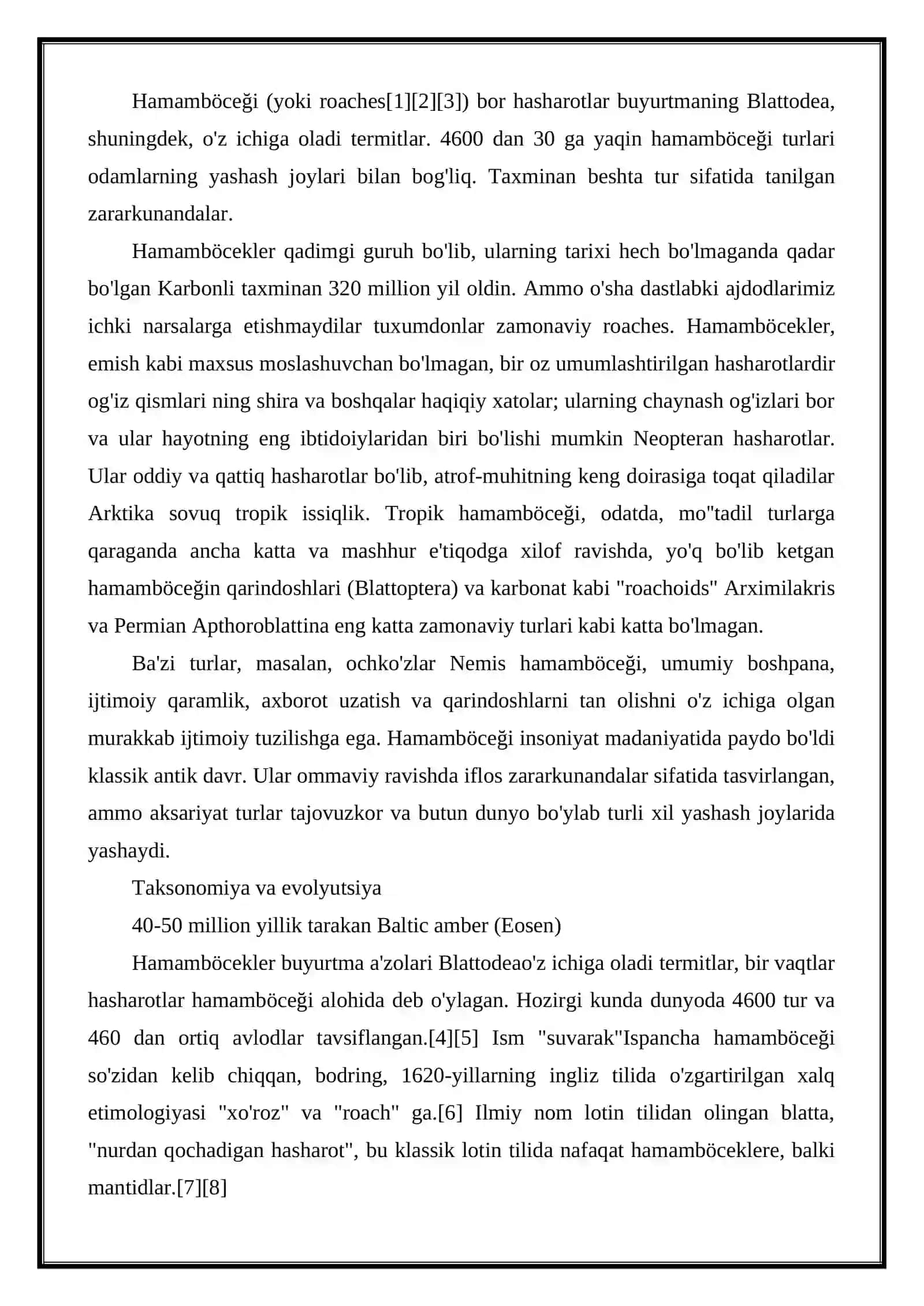 Hamamböceği (yoki roaches) 2