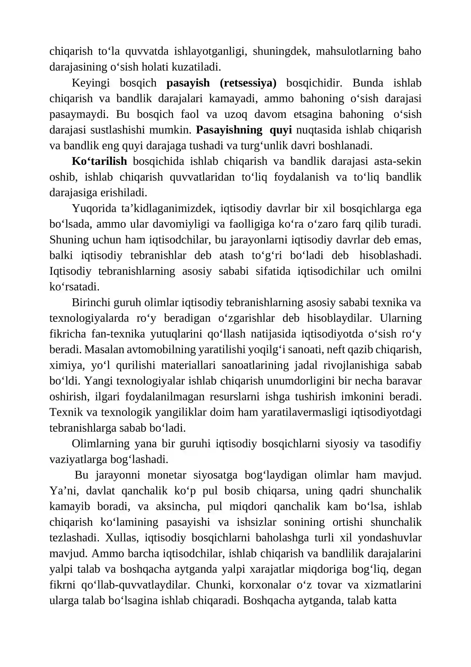BOB: BOZOR IQTISODIYOTINING DAVRIY RIVOJLANISHI 2