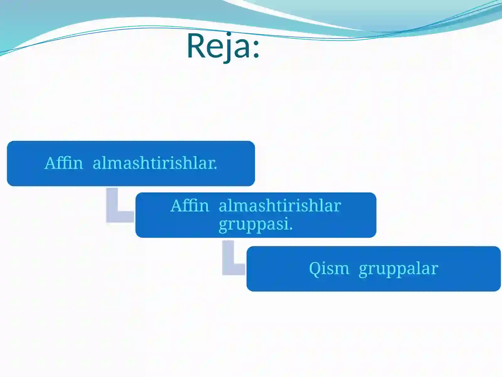 Affin almashtirishlar 2