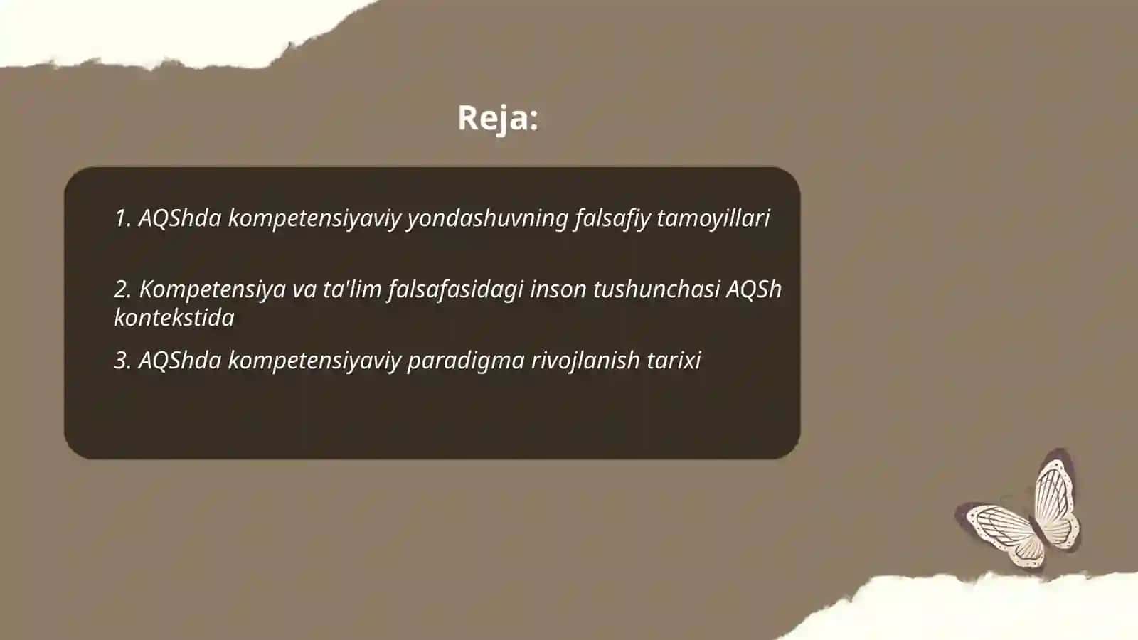 AQShda kompetensiyaviy yondashuvning falsafiy asoslari va uning global maqsadi, vazifalari, tashkiliy tizimi 2