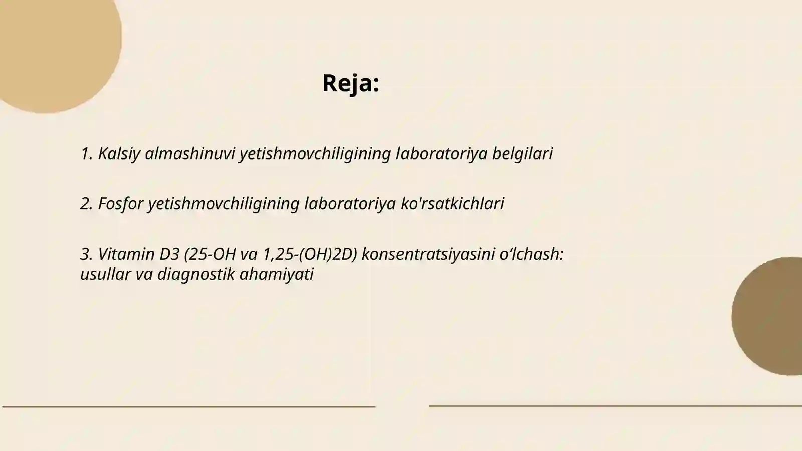 Kalsiy, Fosfor, vitamin D3 almashinuvi yetishmovchiligi laborator diagnostikasi 2
