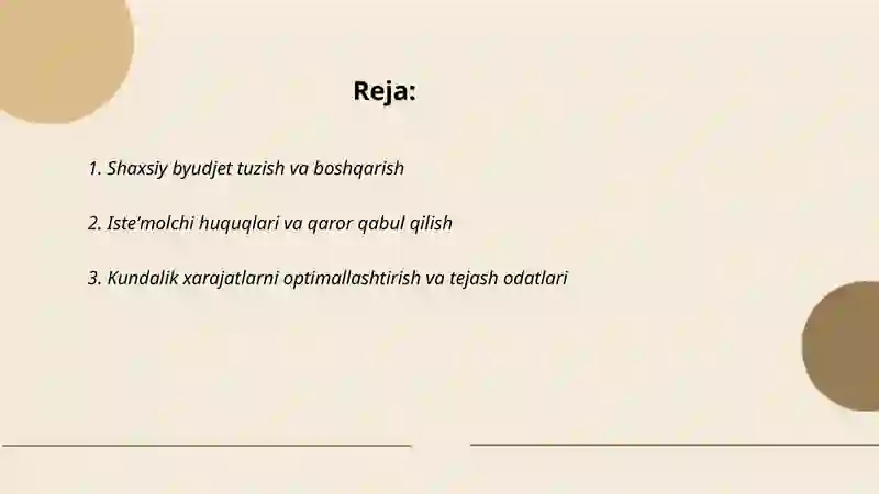 Isteʼmol, jamgʻarish va investitsiya 2