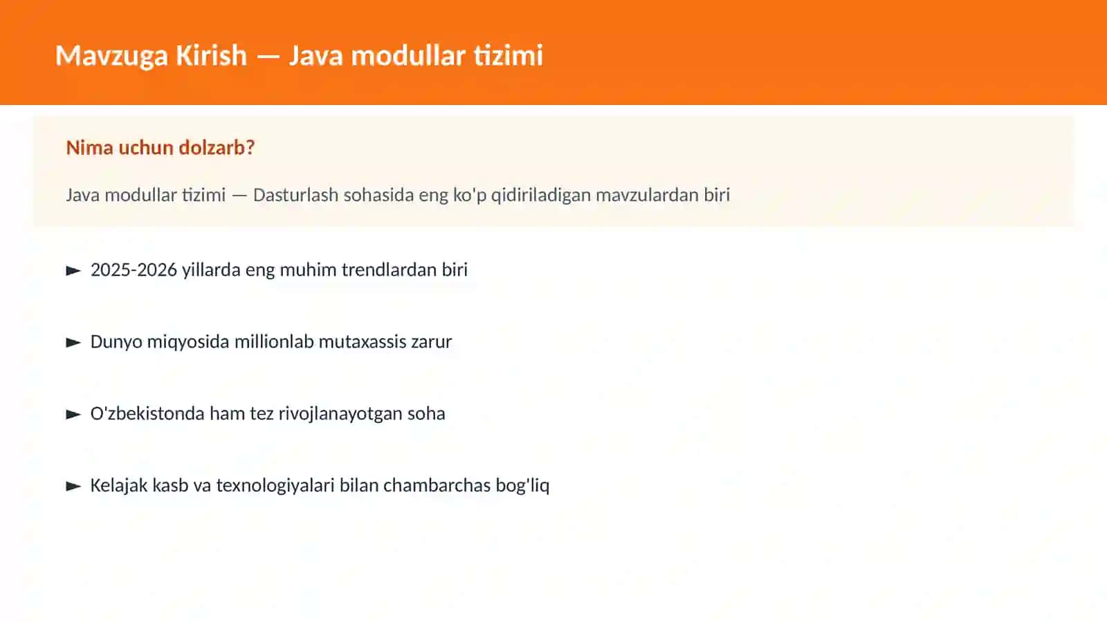 Java modullar tizimi 2