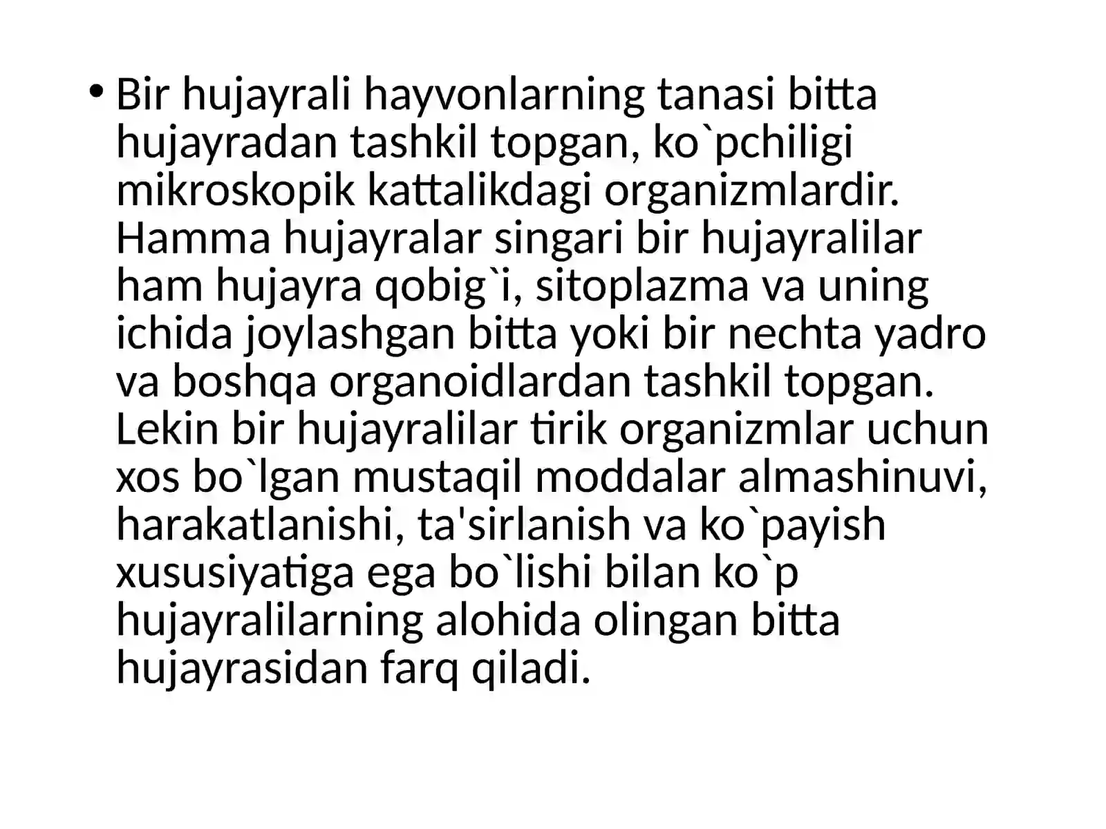 Umurtqasiz hayvonlar bilan umumiy tasnifi 2