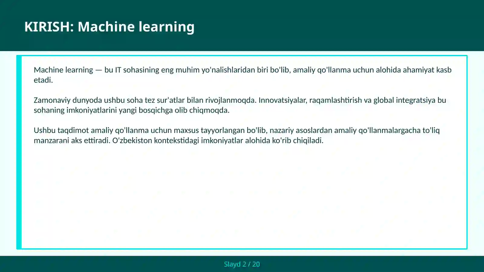 Sklearn — amaliy qo'llanma 2