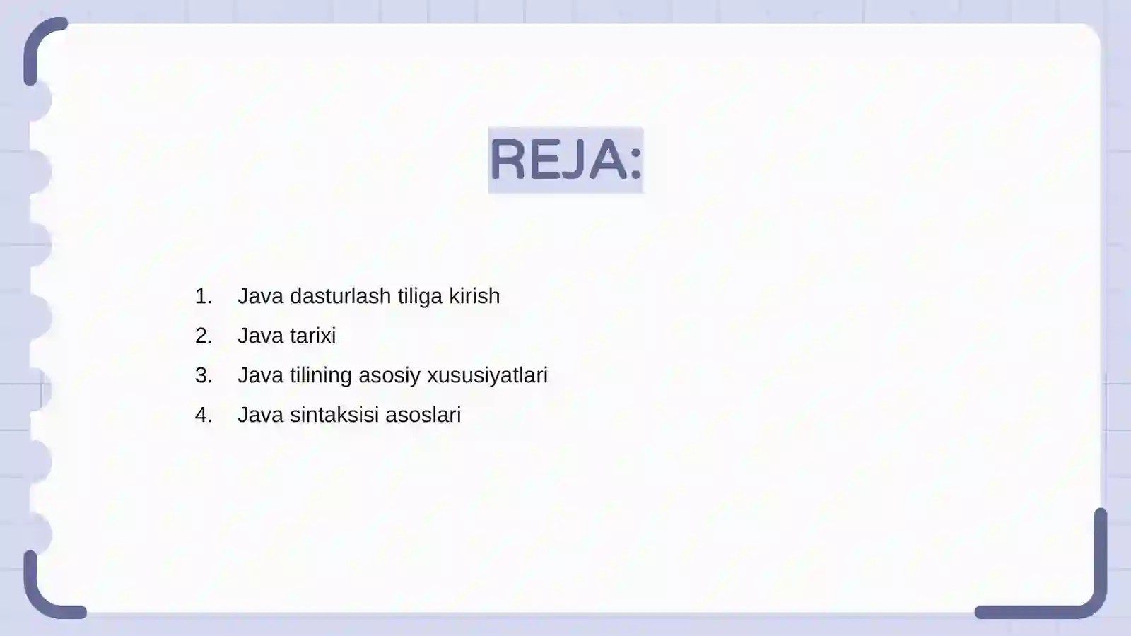 Java dasturlash tili 2