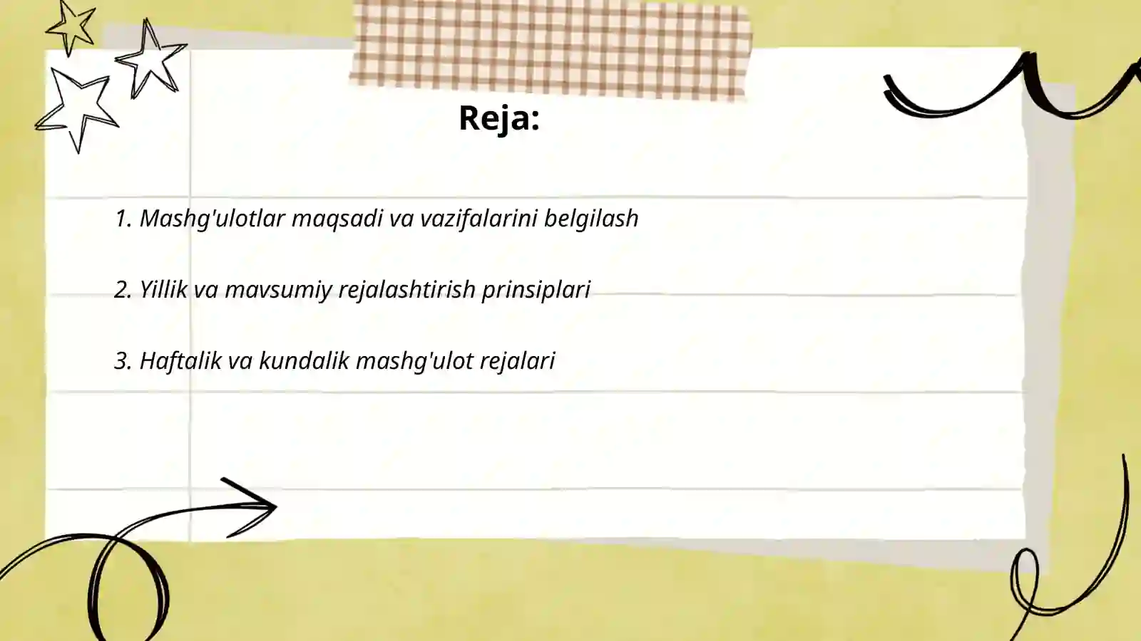Voleybol mashgulotlarini rejalashtirishni umumiy tamoyili 2