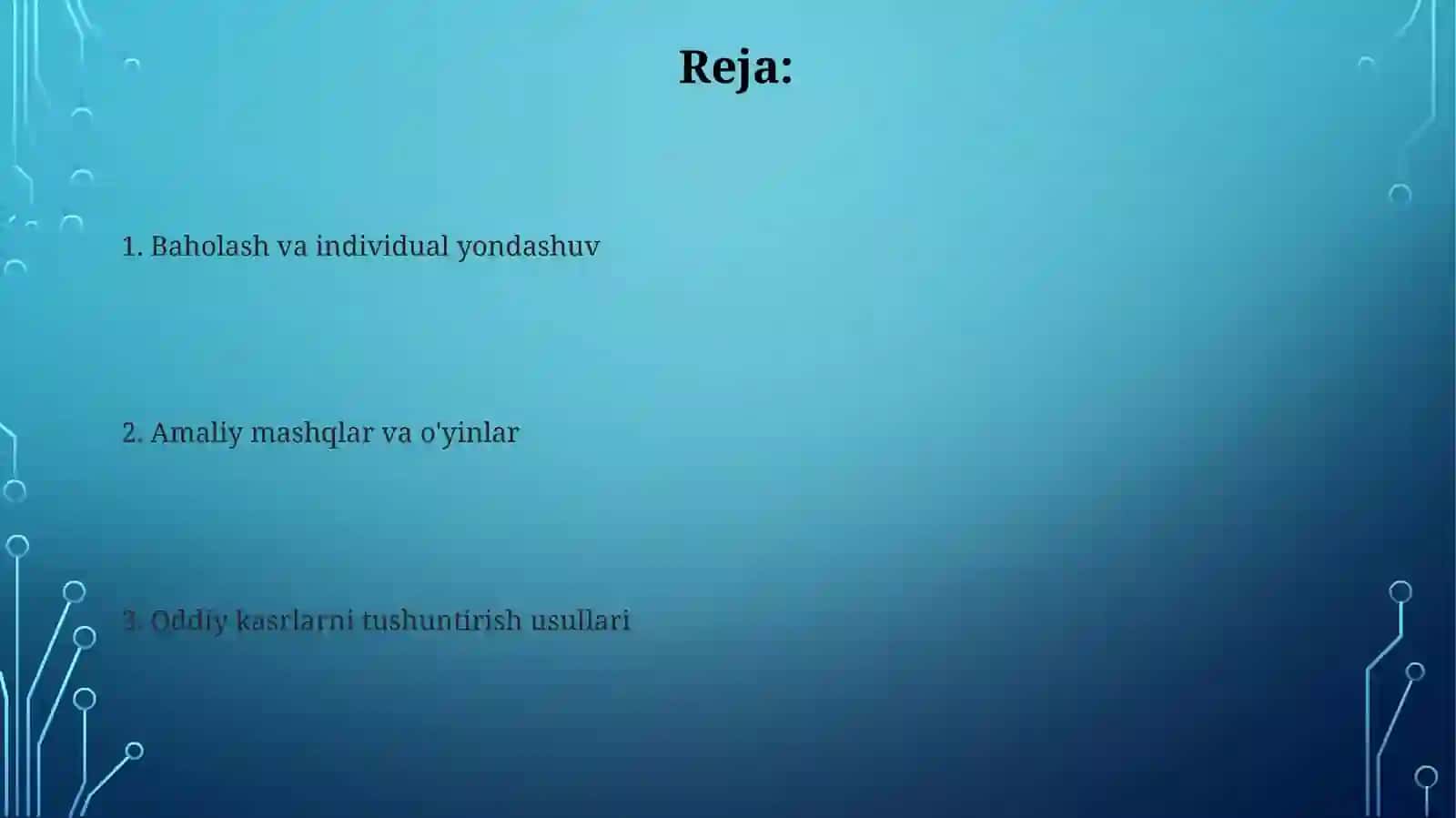 Aqli zaif bolalar uchun oddiy kasrlar o'rgatish 2