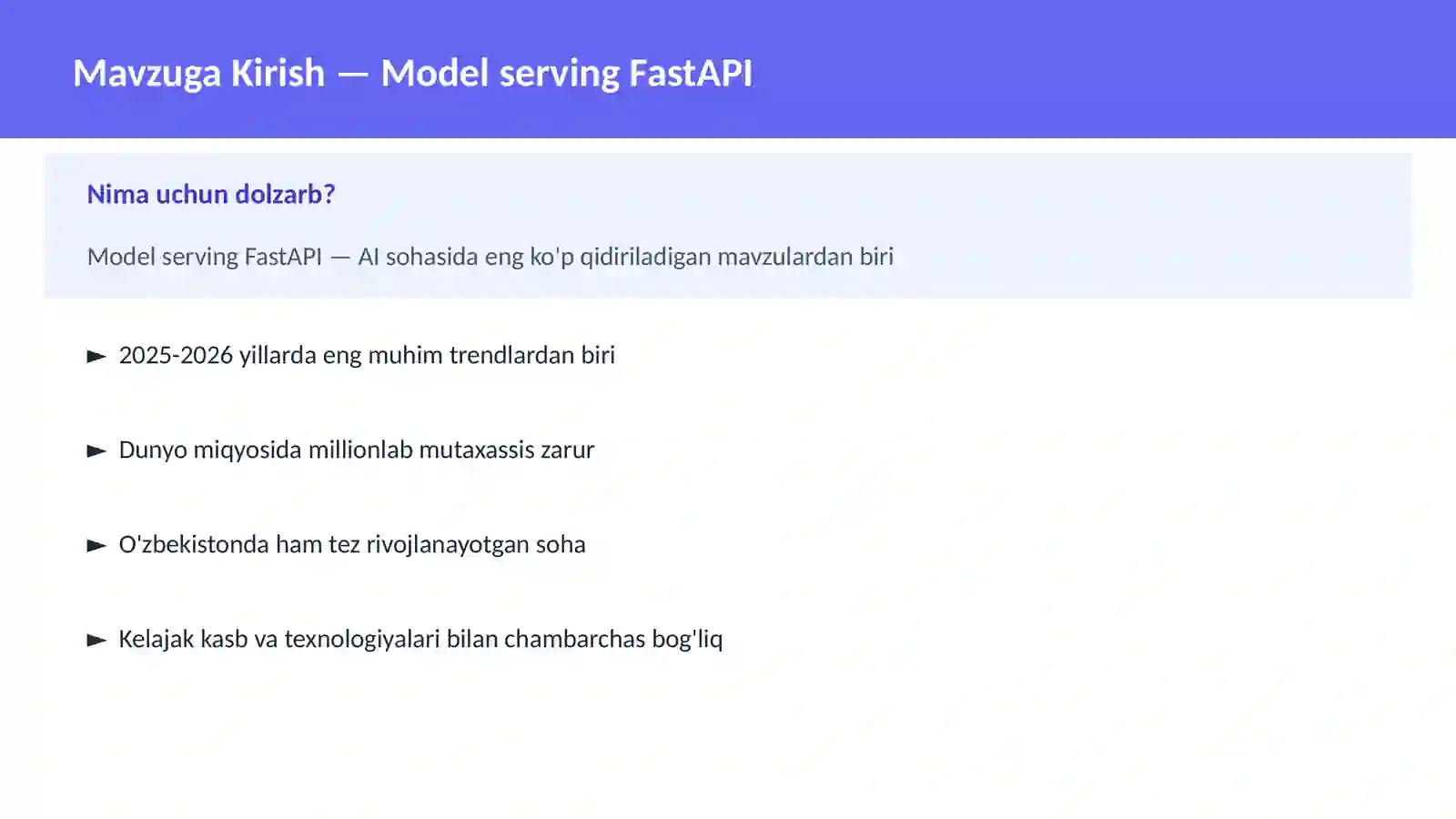 Model serving FastAPI 2