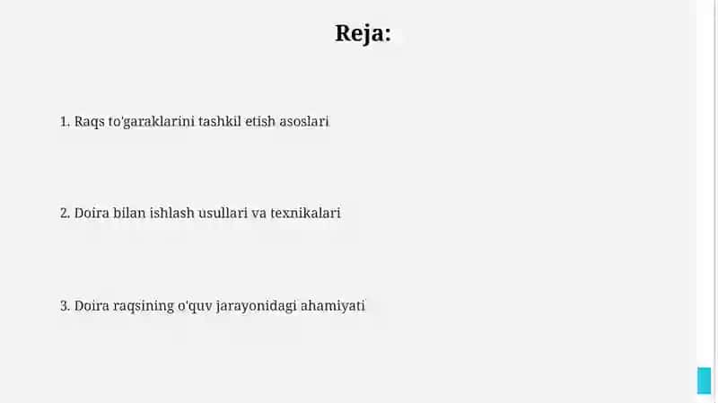 Raqstogaraginitashkilqilishvatoʻgarakbilanishlashuslublari 2