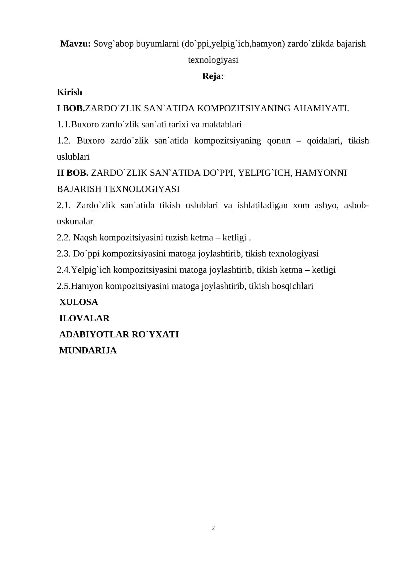 Sovg`abop buyumlarni (do`ppi, yelpig`ich, hamyon) zardo`zlikda bajarish texnologiyasi 2