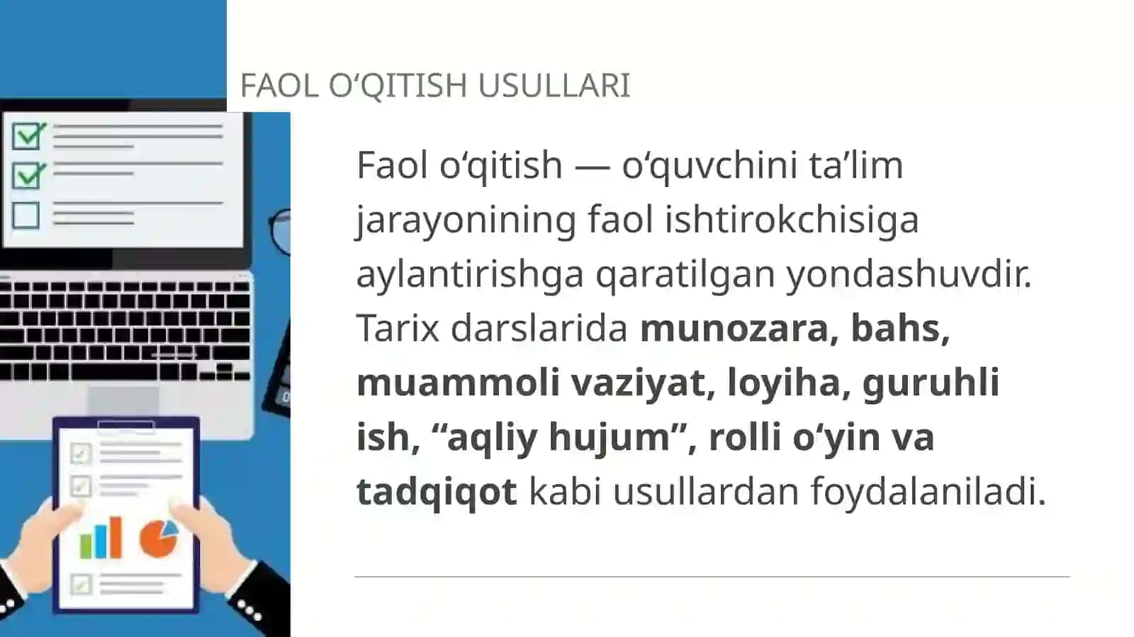 Tarix o'qitish metodikasi 2