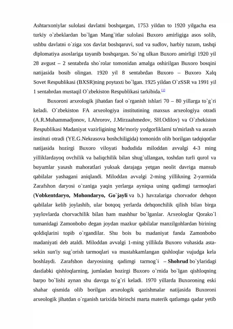 BUXORO AMIRLIGINING TASHKIL TOPISHI VA ETNIK JARAYONLAR 2