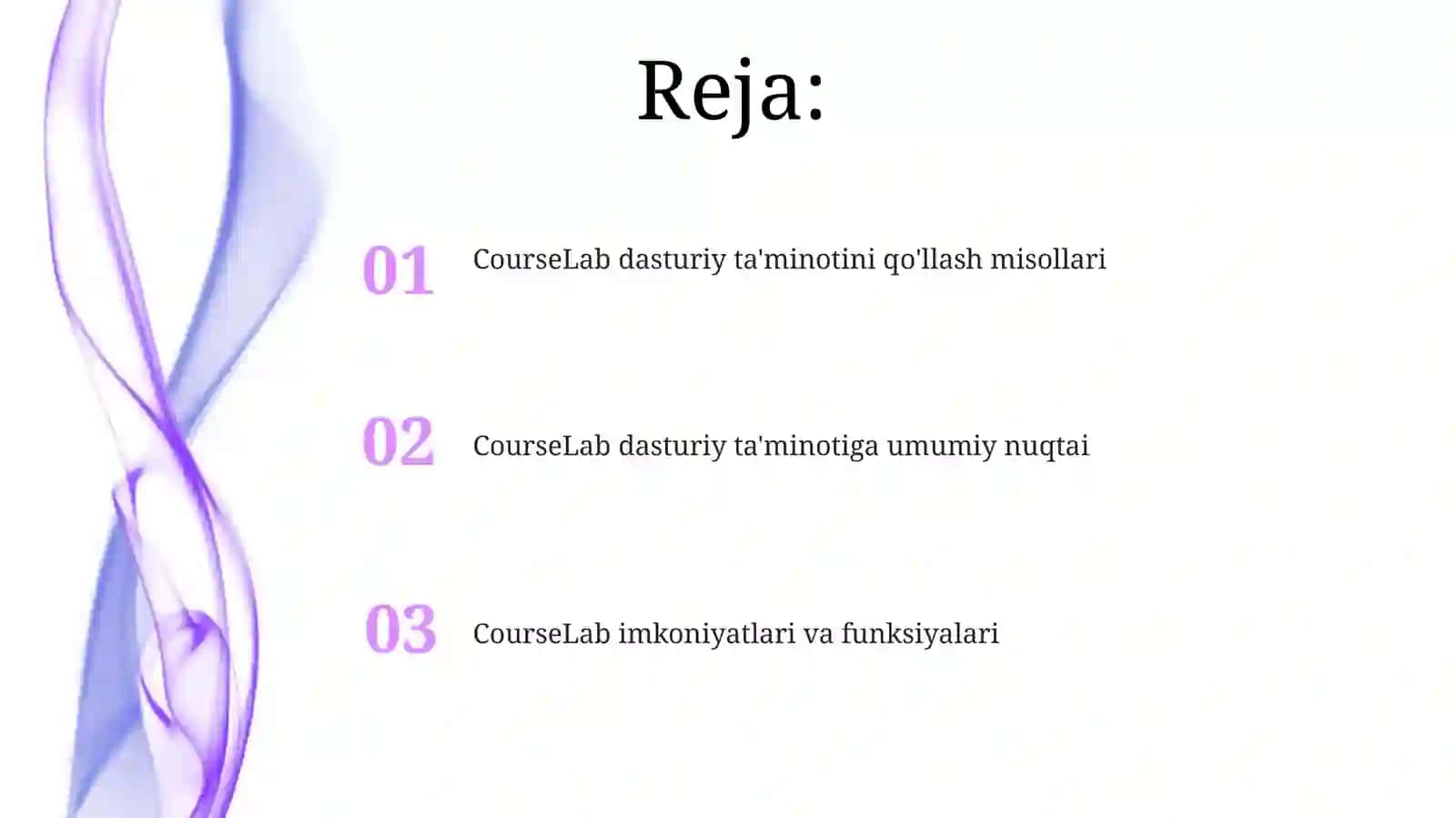 CourseLab dasturiy ta'minotiga umumiy nuqtai 2