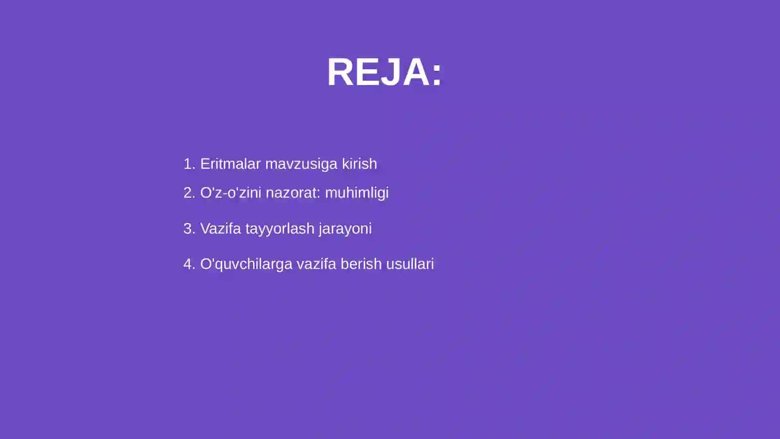Eritmalar mavzusi bo'yicha o'quvchilarning o'z-o'zini nazorat qilish uchun vazifalar ishlab chiqish 2