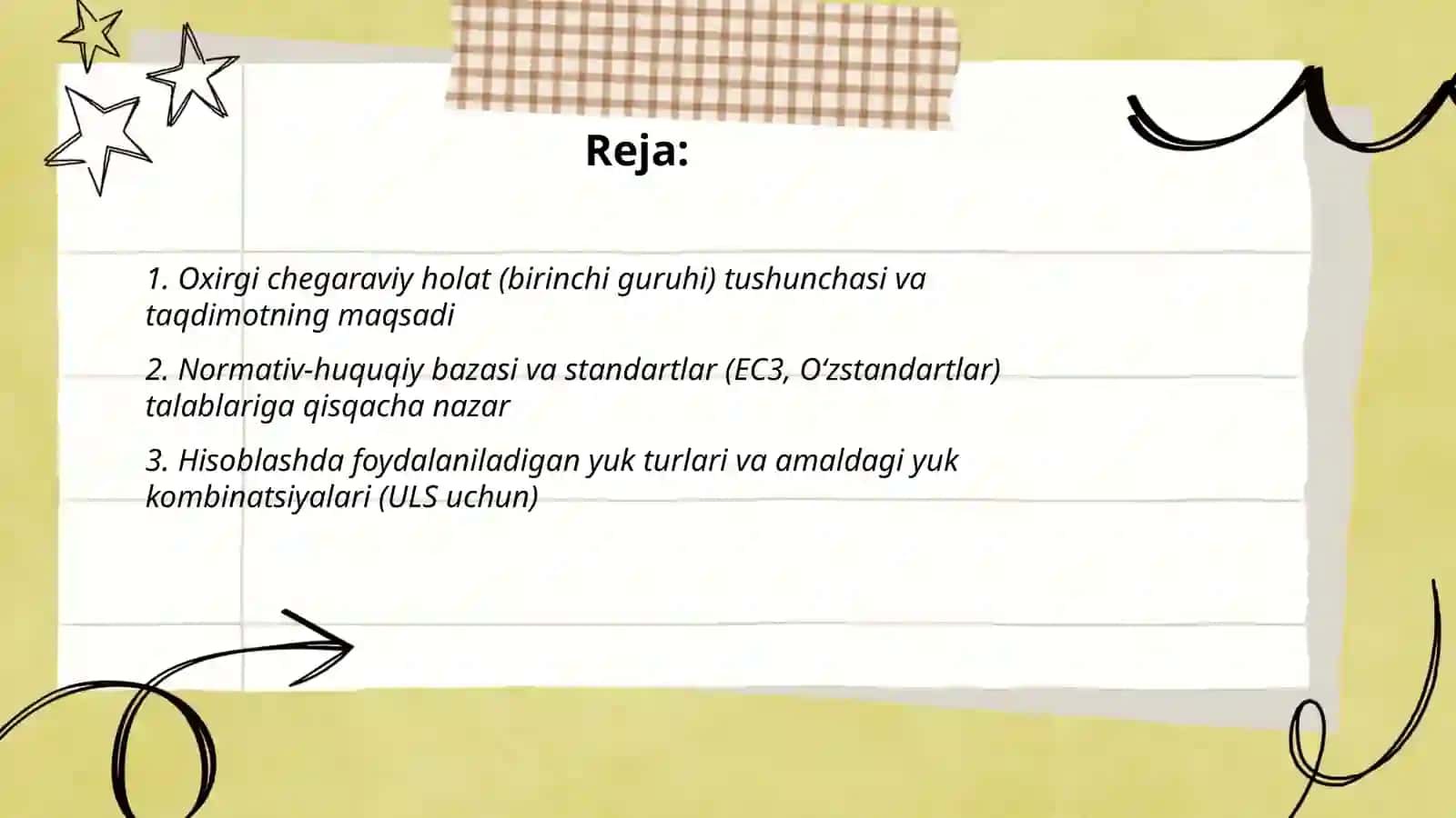 Metall konstruksiyalarini chegaraviy holatning birinchi guruhi bo'yicha hisoblash 2