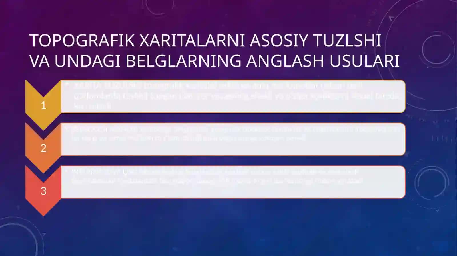 TOPOGRAFIK KARTADA MASHQLAR BAJARISH 2