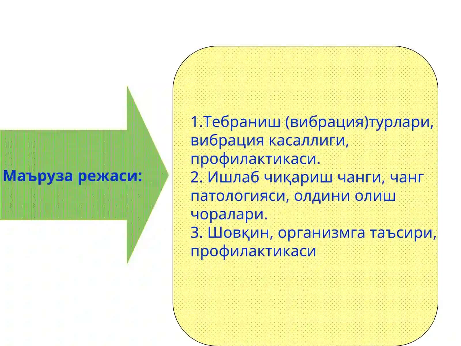 Асосий касб зарарлари тавсифи ва унинг профилактикаси 2