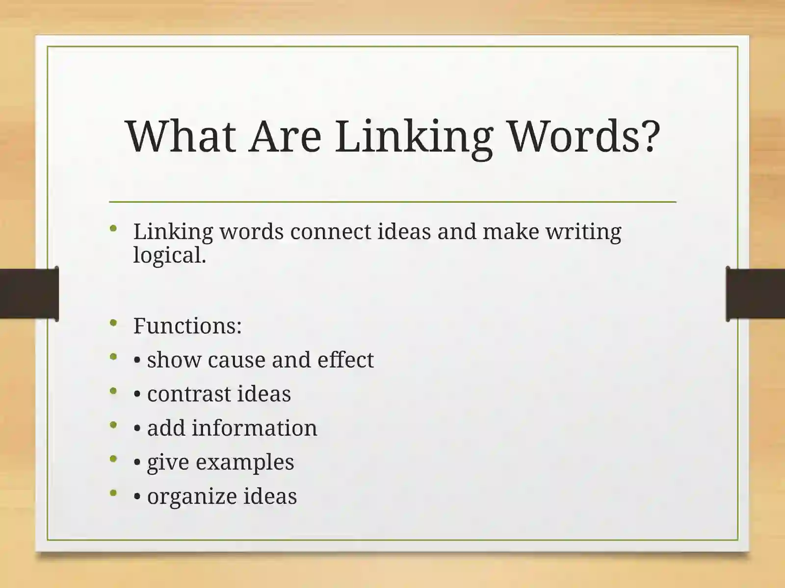 Linking Words in Literature 2