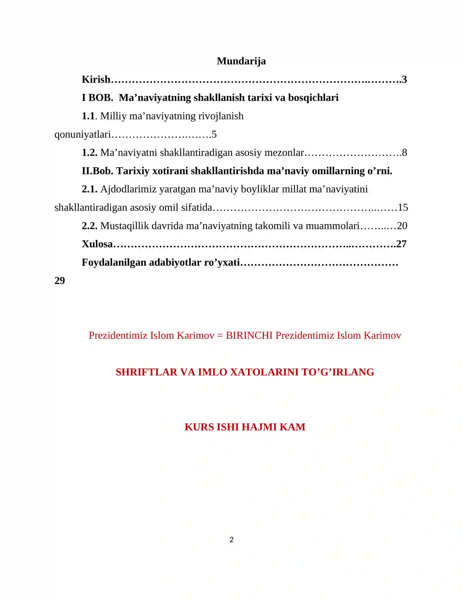 Tarixiy xotirani shakllantirishda manaviyatning o'rni 2