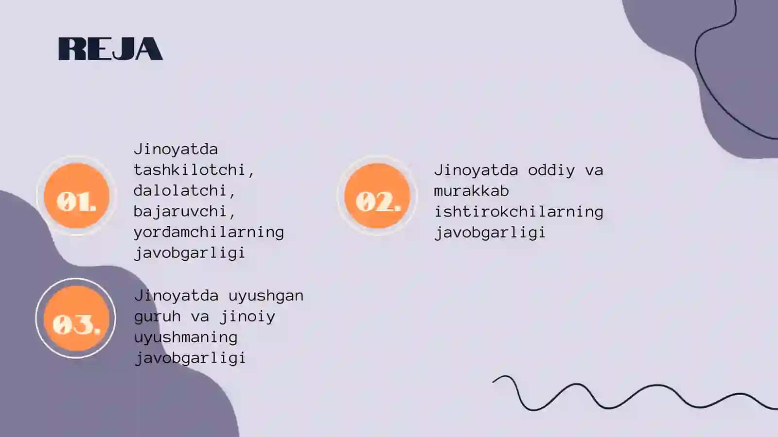 O'zbekiston Respublikasi jinoyat huquqida jinoyatda ishtirok etganlik uchun javobgarlik doirasi 2