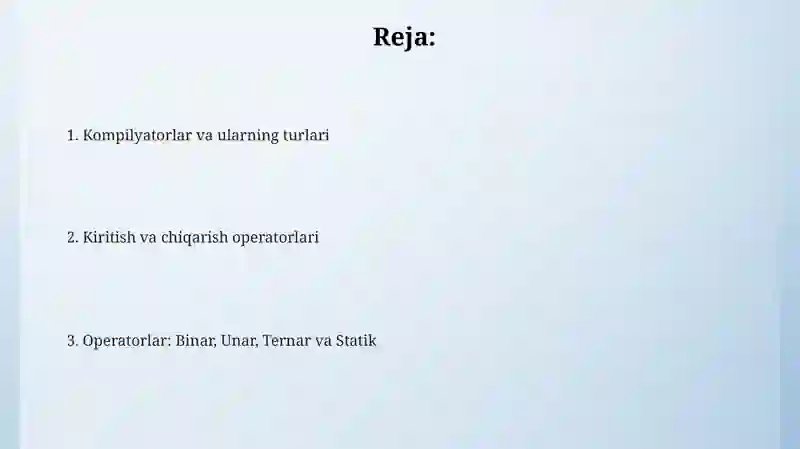 Kompilyatorlar va ularning turlari 2