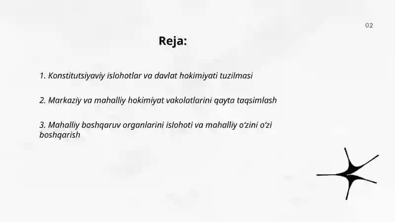 Mustaqillik yillarida davlat boshqaruvi tizimida amalga oshirilgan islohotlar 2