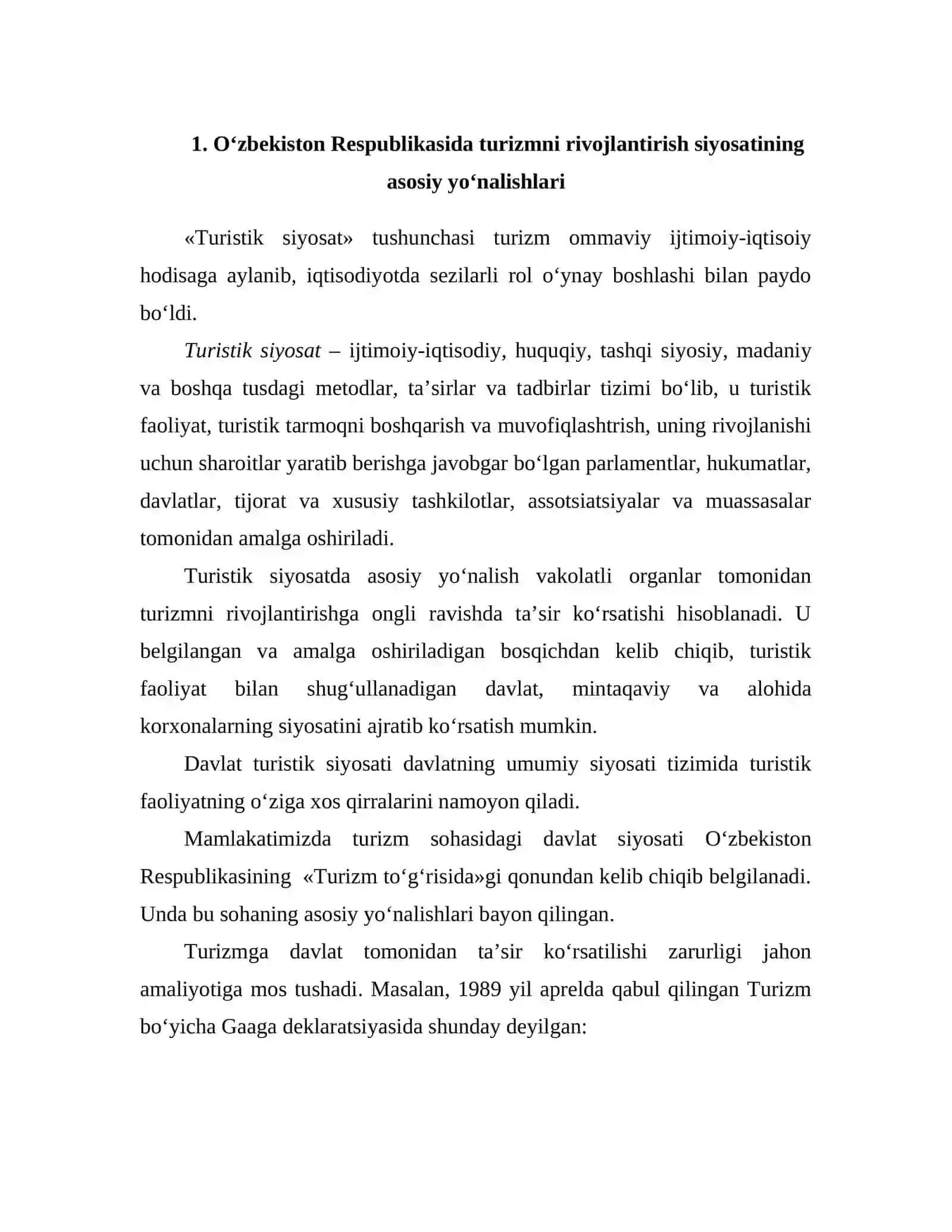Turizmni rejalashtirishning strategik jihatlari 2