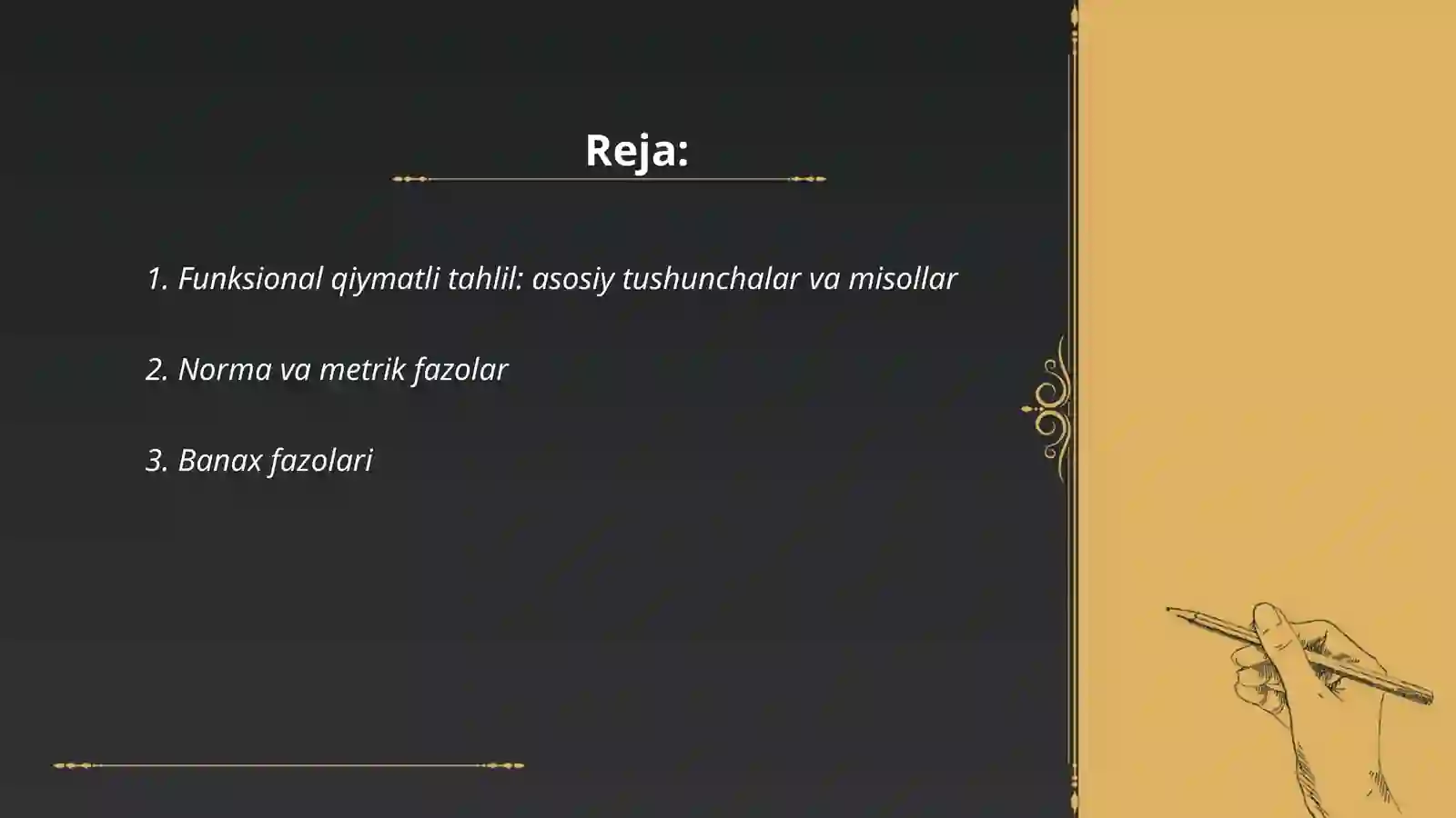 Funksional qiymatli tahlil 2