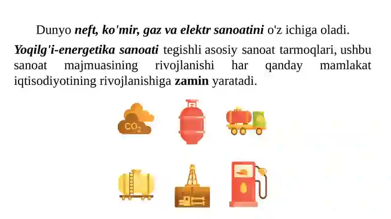 Dunyo energetika balansi 2