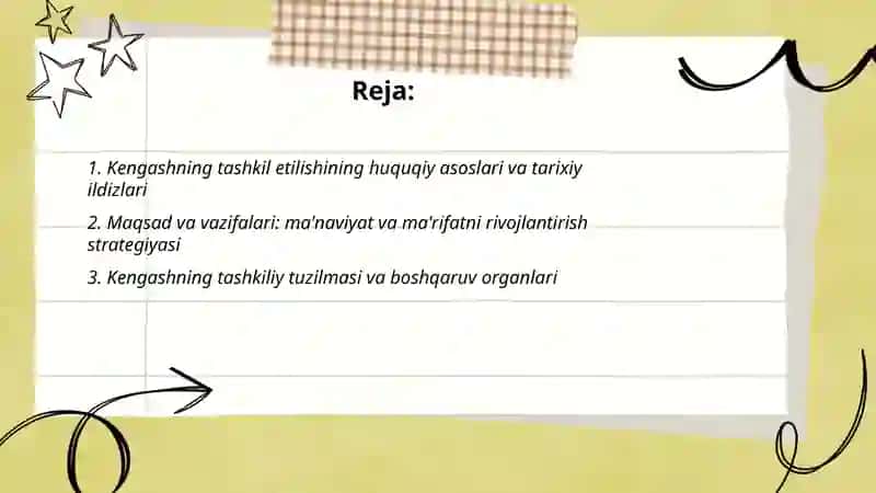 Respublika Ma'naviyat va Ma'rifat Kengashining Tashkil etilishi va Faoliyati 2
