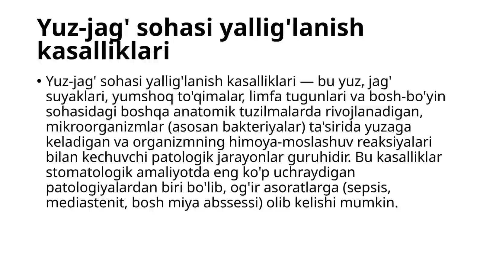 Yuz-jag'sohasiyallig'lanish kasalliklari 2