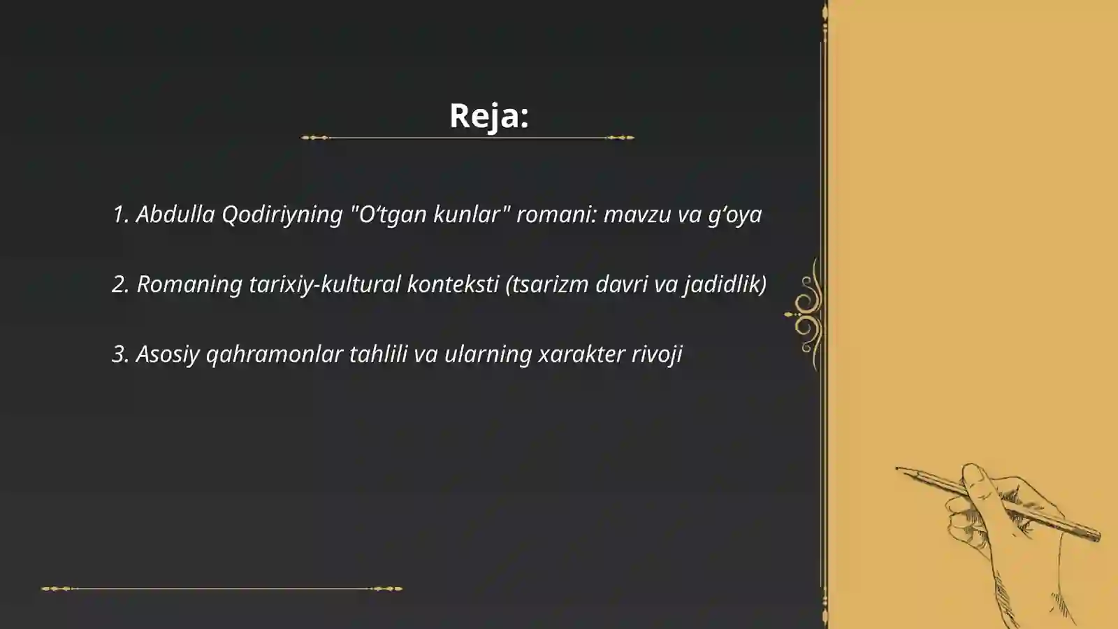 Abdulla Qodiriyning "Oʻtgan kunlar" romani 2