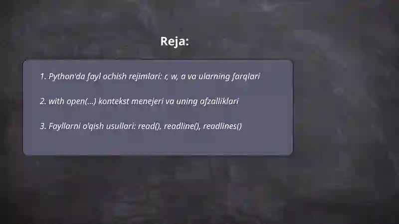Python dasturlash tili 2