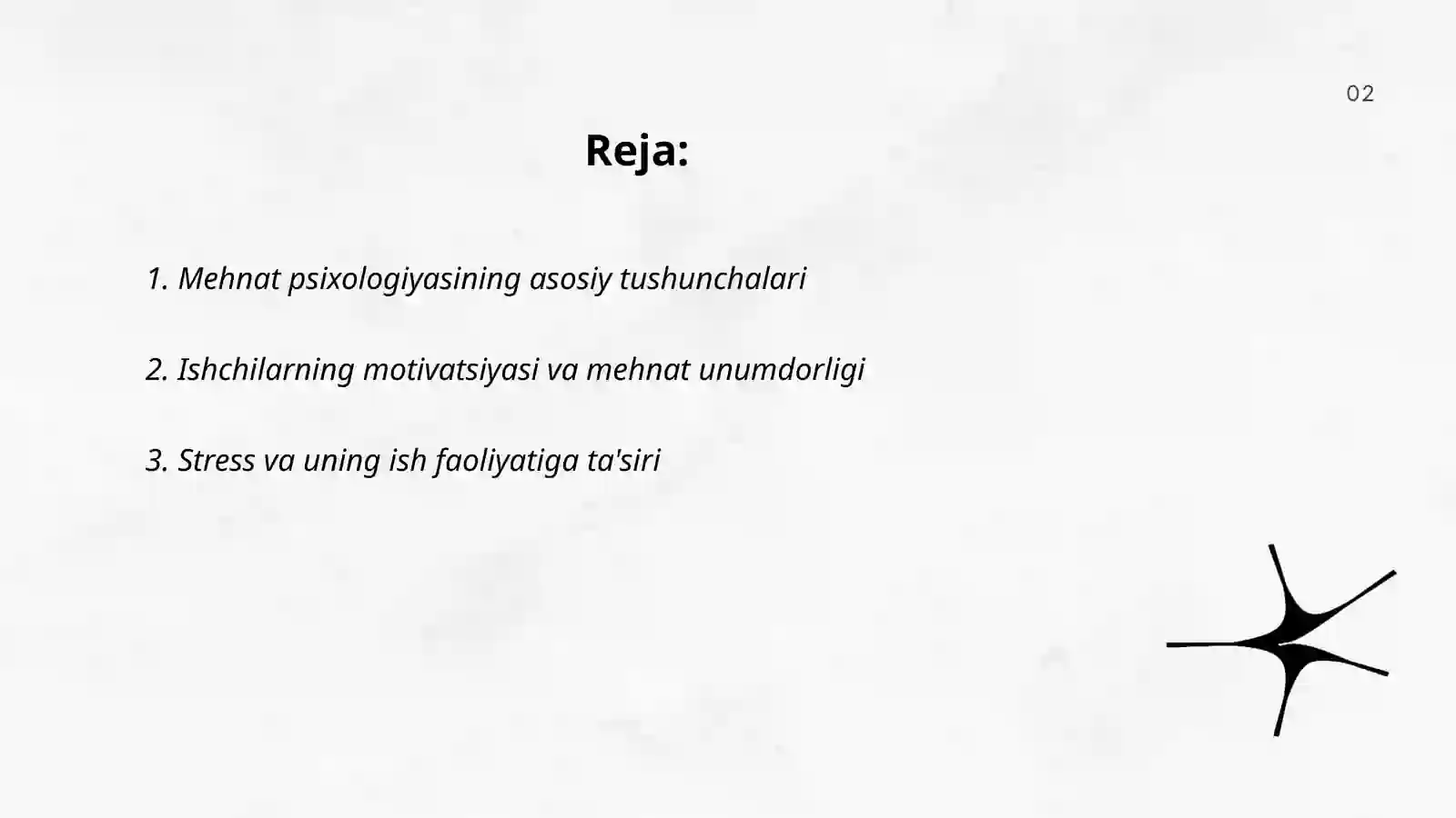 Mehnat psixologiyasi va shaxs faoliyati 2