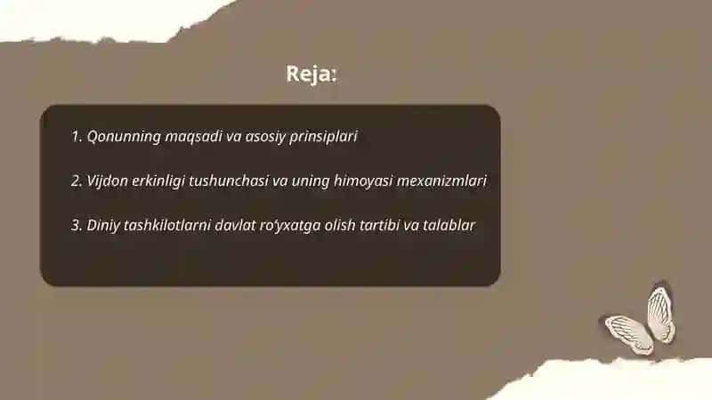Vijdon erkinligi VA diniy tashkilotlar to'g'risidagi Qonun 2