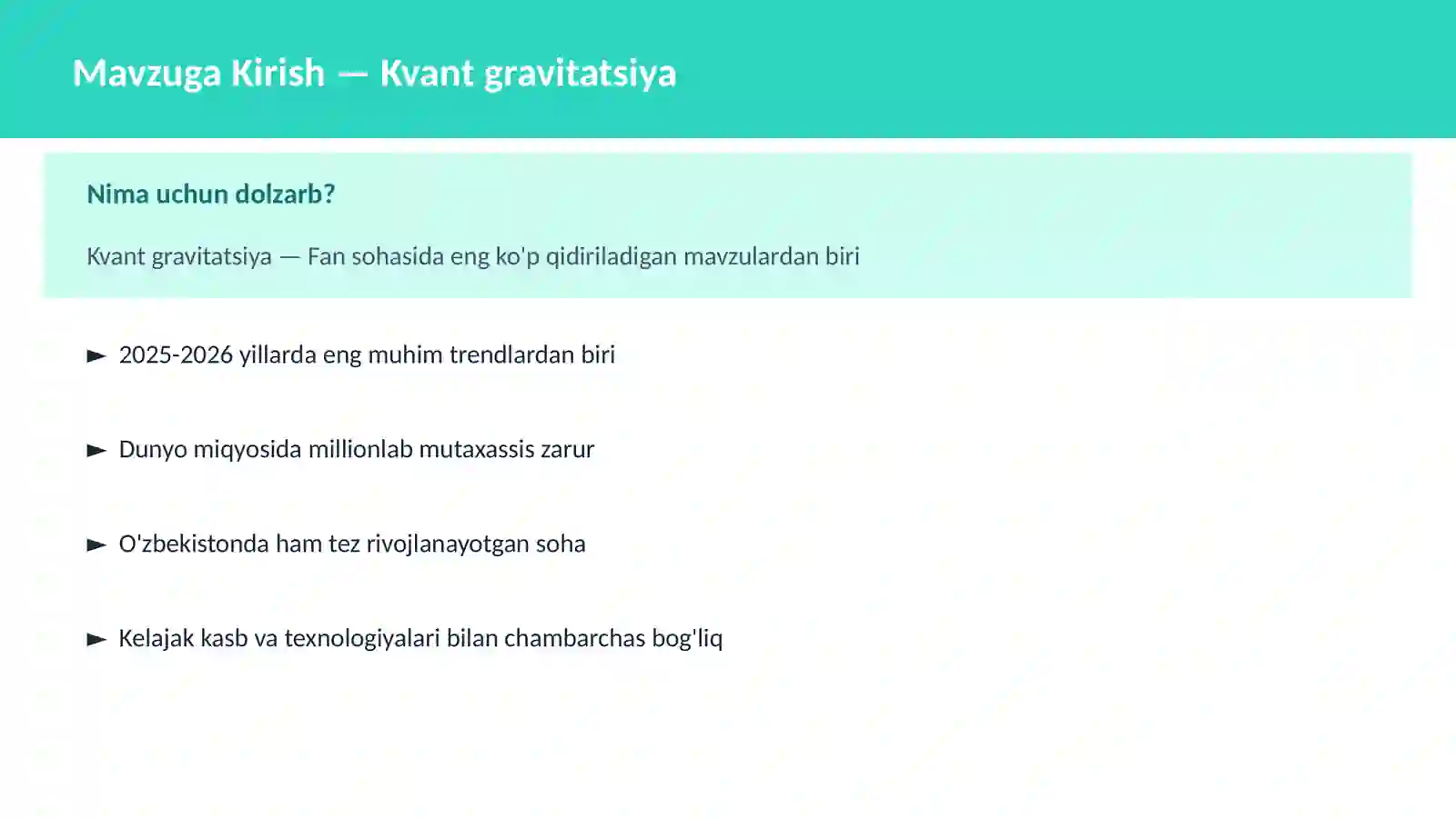 Kvant gravitatsiya 2