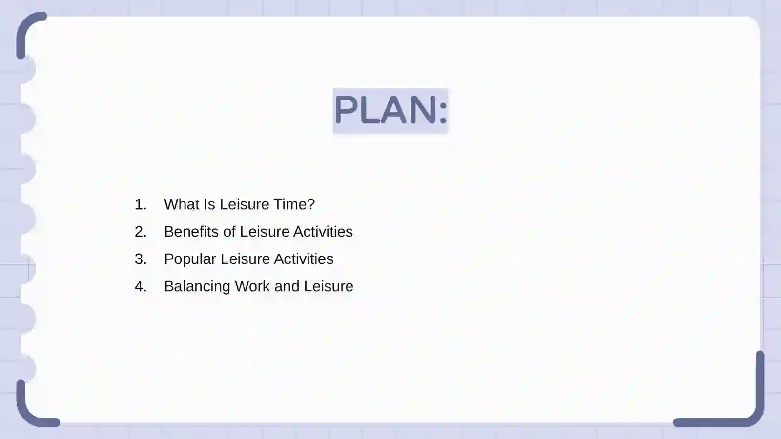 Leisure time 2