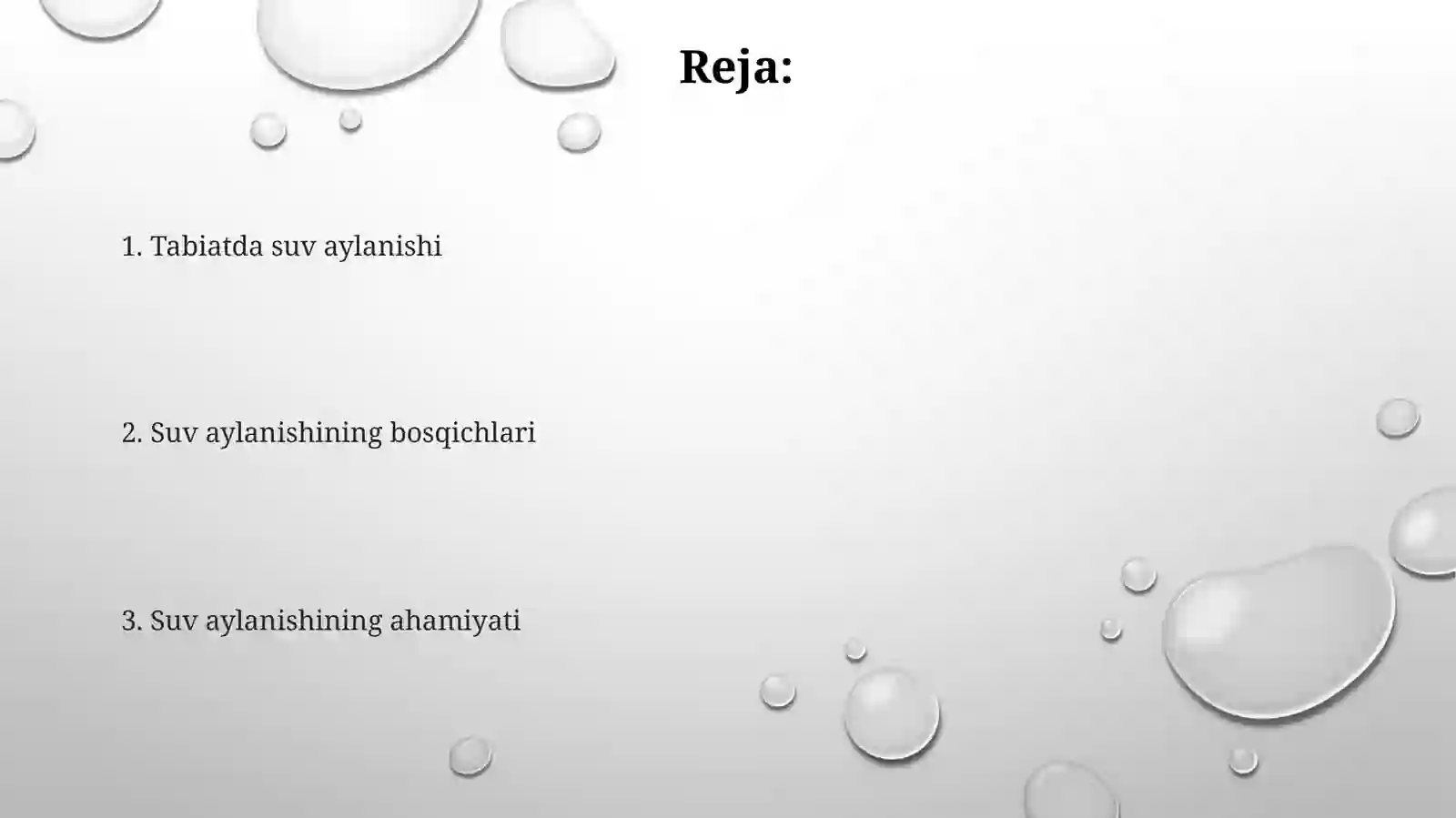 Tabiatda suvning aylanishi 2