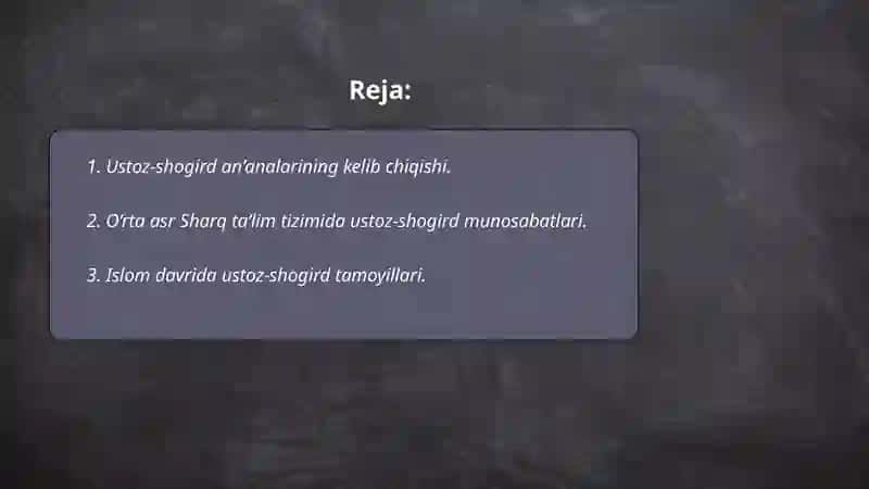 Ustoz-shogird an’analarining tarixiy genezisi va milliy asoslari 2
