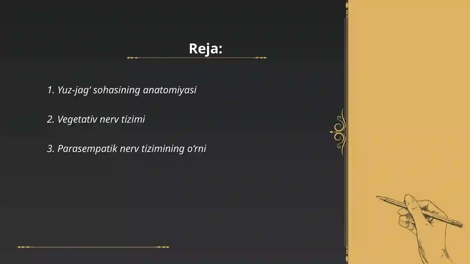 Yuz-jag‘ sohasining vegetativ nerv tizimi bilan bog‘liqligi va uning ta’siri 2