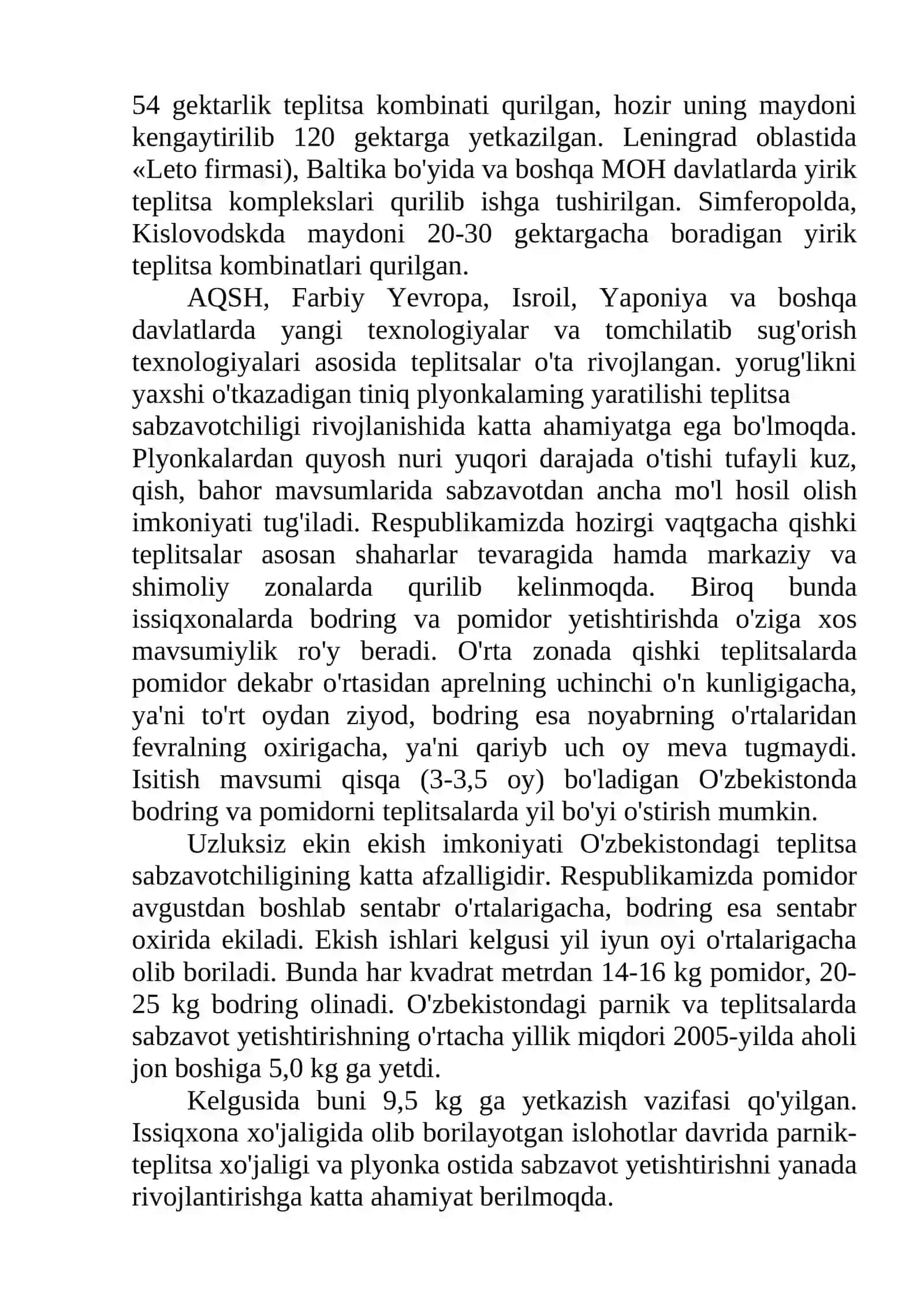 PARNIK VA TEPLITSA XO'JALIGINI TASHKIL ETISHNING AHAMIYATI 2